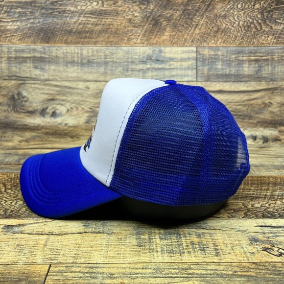 Wu Tang Clan Ice Cream Truck Mens Trucker Hat Blue Snapback 90s Hip Hop Rap Cap - Picture 3 of 7